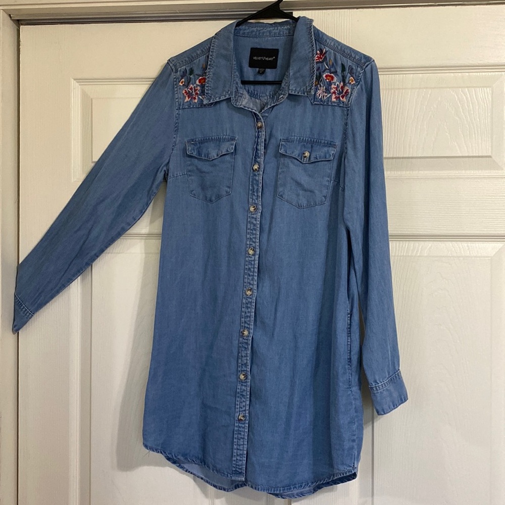 Velvet Heart chambray dress